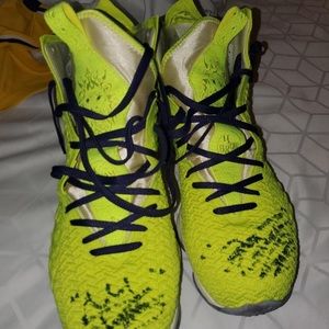 lebron james game worn and sign shoes